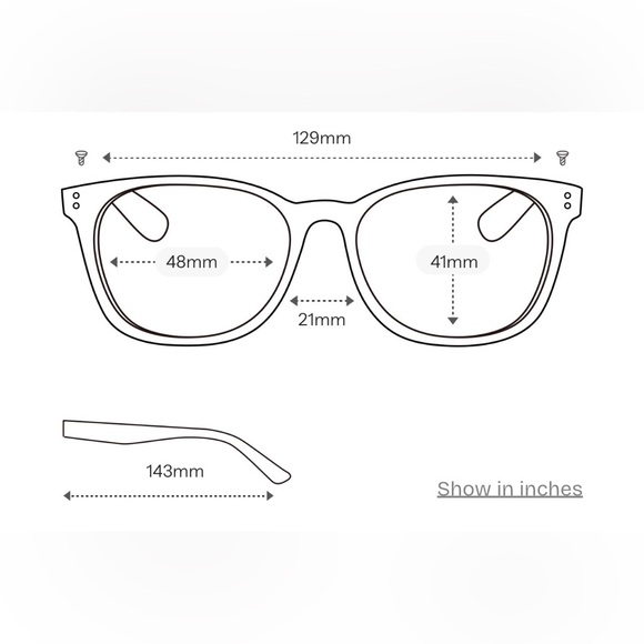 Multicolored Rectangular Frame Glasses - Picture 4 of 4